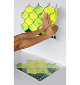 Mosaicowall Green Moroccan Arabesque Peel and Stick Wall Tile | Kitchen Backsplash Tiles